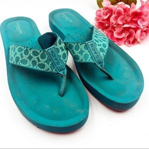 Coach Shoes - Coach | Teal Flip Flops Coach Shoes - Coach | Teal Flip Flops